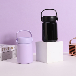 Custom Logo Stainless Steel Vacuum <b>Insulated</b> Food Jar Leakproof Wide Mouth Thermal <b>Lunch</b> Container with Carry Handle - Product Image 3