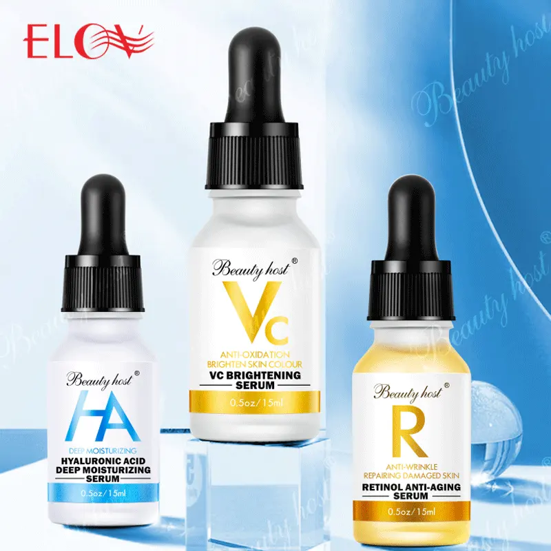 Gezicht Anti Acne Reizen Huidverzorging Sets Biologische Vegan Retinol/Hyaluronzuur/Vc Whitening Huidverzorging Facial Serum Set