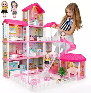 Đồ Nội Thất Và Búp Bê Giấc Mơ Nhà Búp Bê Cho Cô Gái Nhỏ Trẻ Em Giả Vờ Chơi Set Toddler Đồ Chơi Với Các Phụ Kiện