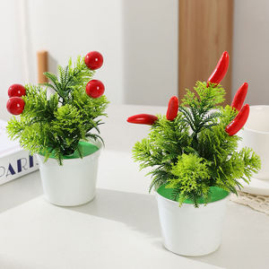 <span class=keywords><strong>ดอกไม้</strong></span>ประดิษฐ์สำหรับปลูกไม้กระถางผลไม้ขนาดเล็ก, ลูกพีชแอปเปิ้ลและไม้กระถางขนาดเล็กสีเขียวสำหรับตกแต่งบ้าน - Product Image 5