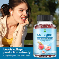 Oem Odm Collagène Booster Gummies Cheveux Peau Ongles Soutien Antioxydant Mélange de Beauté Saveur Pêche Complément Alimentaire