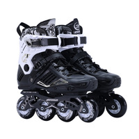 Patins à roulettes en ligne Meigao V9 avec roues lumineuses réglables en PU, roulement de 50 kg, pour adultes débutants, étudiants, hommes et femmes - Extérieur
