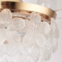 Ventilateurs de plafond LED modernes Y127, nouveau design créatif en forme de fleur, cristal avec télécommande, 110/220V, lumière décorative sans pales