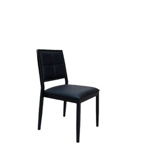 Hotel Chair Black Leather Upholstered <b>Foam</b> Filled Stackable Indoor Use MHJ-HS14 - Product Image 4