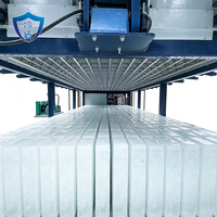 Machine à glaçons industrielle de grande taille, production quotidienne de 3 tonnes, stockage de 100 kg de glace, moteur Emerson, usage commercial