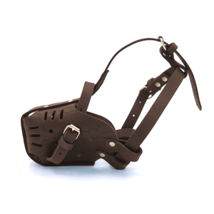 Muselière en cuir pour <span class=keywords><strong>chien</strong></span>, respirante, réglable, anti-morsure et anti-aboiement, pour chiens <span class=keywords><strong>de</strong></span> taille moyenne/grande, en stock aux États-Unis - Product Image 4