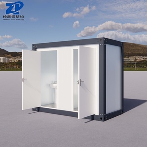 Construction de toilettes portables préfabriquées <span class=keywords><strong>en</strong></span> panneaux sandwich <span class=keywords><strong>en</strong></span> acier pour extérieur, 1/2/3 pièces, salle de bain publique - Product Image 3