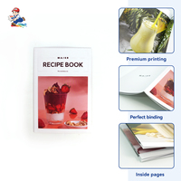 Impression numérique en gros personnalisée, économique, couleur intégrale, haute qualité, sur papier couché, pour livres de cuisine et recettes
