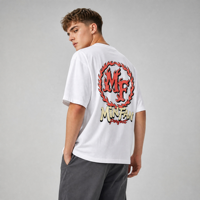 T-shirt Homme T14 MINFAN en Gros 100% Coton Manches Courtes Coupe Boxy Imprimé Graphique Décontracté Streetwear Rétro Lion Aquarelle