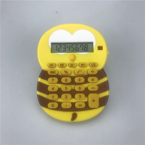 Mini Owl Calculator 8 Digits Battery Powered Cute Cartoon Student Gift Colorful Design - Product Image 5
