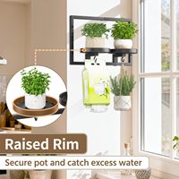 Étagère murale pliable moderne en métal pour plantes, support de fleurs suspendu pour salon, vente en gros