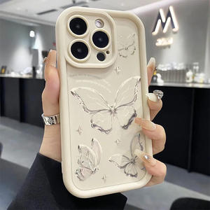 <span class=keywords><strong>Coque</strong></span> de téléphone antichoc en TPU à motif papillon avec protection d'objectif pour <span class=keywords><strong>iPhone</strong></span> 17 16 15 14 13 <span class=keywords><strong>12</strong></span> 11 Pro Max Modèle XR - Product Image 1