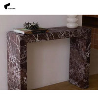 Table console en marbre naturel rouge Rosso Levanto d'Italie pour la décoration intérieure de la maison, du salon, du hall, de l'hôtel, de la villa