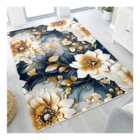 Fleur de luxe 3D imprimé tapis décor à la maison tapis grande taille lavable tapis pour salon