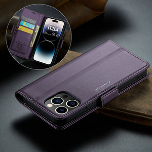 เคสกระเป๋าสตางค์ CaseMe สำหรับ iPhone 16 15 14 13 12 <span class=keywords><strong>11</strong></span> 8 7 SE <span class=keywords><strong>4</strong></span> พร้อมที่ชาร์จไร้สาย ขาตั้งแบบพับได้ ฝาปิดแบบเรโทร สำหรับเคส iPhone 16Pro - Product Image 4