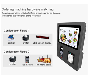 Máy Thanh Toán Màn Hình Cảm Ứng Gắn Tường Màu Đen Hoàn Toàn 15.6 Inch <span class=keywords><strong>Kiosk</strong></span> Bán Vé Kỹ Thuật Số Tự Động Kèm Máy In - Product Image 3