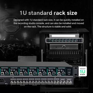 Amplificador de Distribución de Auriculares Profesional de 1u y 8 Canales HA800 V2 para Monitores de Estudio y Escenario - Product Image 5