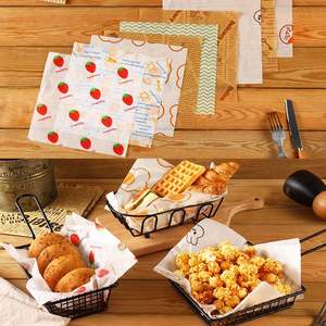 Papel de Envolver para Sándwiches y Hamburguesas de Grado Alimenticio, Papel Antigrasa para Papas Fritas, Pollo Frito y Hamburguesas con Logotipo - Product Image 1