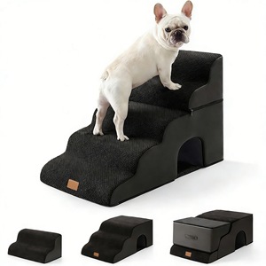 Pet Staircase 5 Step Convertible Ramp Sofa Style <b>Dog</b> Climbing Ladder With <b>Bed</b> Mat Gray Multifunctional For <b>Small</b> <b>Dogs</b> - Product Image 5