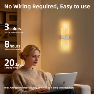 Lampu Dinding Sensor Gerak Nirkabel Magnetik Indoor Gaya Nordic USB Isi Ulang Lampu Dinding Tangga Lampu Tidur LED Lampu Malam - Product Image 2
