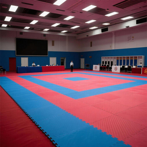 <span class=keywords><strong>Tapis</strong></span> d'exercice en puzzle en matériau résistant avec dalles en <span class=keywords><strong>mousse</strong></span> EVA antibactériennes 100 cm – Tatami EVA empilable 2 cm pour une vie saine - Product Image 2