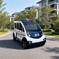 Voiture utilitaire électrique de patrouille 6 places 72V avec frein à disque pour usage en station balnéaire, hôtel, communauté et campus