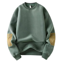 Sudadera de Hombre OEM de Invierno Personalizada 100% Algodón con Forro Polar, Serigrafía y Logotipo Bordado en el Codo
