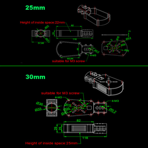 RJXHOBBY RJX 20/25/30mm Motor Mount, Carbon Tube Clamp Base Connector for <b>RC</b> Model & Agricultural Plant Protection <b>Drone</b> Arm - Product Image 4