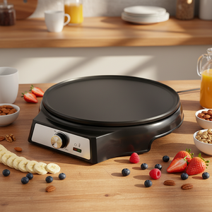 Crêpière et Plaque à Pizza Électrique Domestique Antiadhésive 33CM avec Température Réglable - Product Image 4