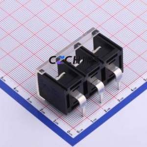 KF78R-13.0-3P Barrier Terminal Block Bent Lead Through Hole,P=13mm Connector With Cover Plate 13mm 1x3P Right Angle Pin - Product Image 2