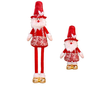 <b>Large</b> Christmas Standing Santa Claus Figurine Extendable Christmas <b>Plush</b> Doll Ornament Decor for Xmas Holiday Party Gift - Product Image 3
