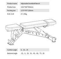 Prix d'usine, équipement de gymnastique à domicile, musculation en ligne, banc d'haltères réglable à plusieurs angles, banc réglable