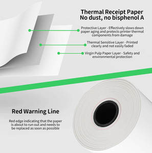Rollo de Papel Térmico de 57x40mm para Caja <span class=keywords><strong>Registradora</strong></span>, Papel para Impresora POS - Product Image 3