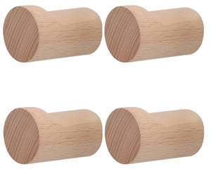 Crochet mural robuste en bois Crochet mural auto-adhésif robuste Crochet mural en bois - Product Image 1