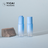 Bouteille de pompe sans air en plastique écologique Pet 100ml bouteille d'emballage de soins de la peau en gros pas cher grande capacité