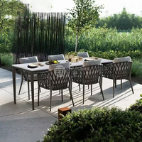 Table et chaises d'extérieur nordiques pour terrasse, table et chaises de loisirs pour cour et balcon