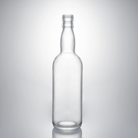 Bouteille en verre Super Flint de 750 ml avec bouchon à vis, personnalisable pour whisky, vodka, gin, rhum, tequila, spiritueux – Fournisseur d'emballages
