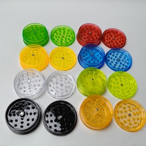 Prix de gros : Grinder manuel en plastique acrylique à 3 couches, personnalisable, 60 mm, coloré, pour tabac, herbes et cigarettes - Product Image 6