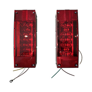 Feu arrière LED rectangulaire étanche Km 04 pour remorque, camion, fourgonnette 12V 24V, pièce de rechange en plastique - Product Image 1