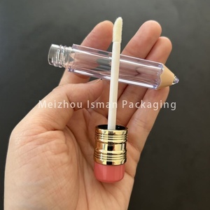 ISMAN 5ml Tube de brillant à lèvres rose-rouge unique en forme de crayon, emballage cosmétique vide mignon pour enfants, logo personnalisé, marque privée - Product Image 3