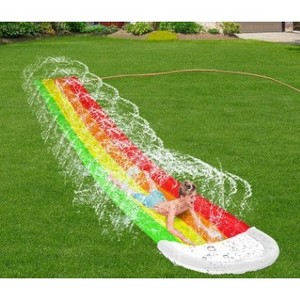 Toboggan aquatique gonflable OEM en PVC arc-en-ciel pour enfants, avec fonction de pulvérisation, pour usage domestique - Product Image 2