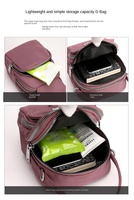 Tas Selempang Mini Messenger Kecil Bahan Nilon untuk Perjalanan dengan Banyak Kantong Resleting, Tas Selempang Wanita, Tas Mini, Tas Tangan