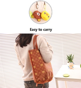 Sac fourre-tout pliable en tissu Oxford écologique, motif animal de dessin animé, personnalisable, avec poignées en corde, mignon et élégant, fabriqué au Vietnam - Product Image 4