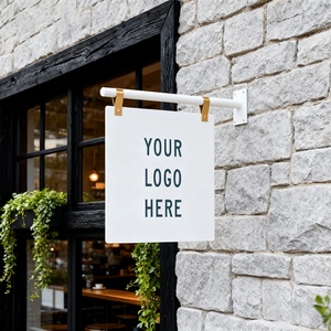 Original Factory Custom Hanging Square Business Sign Advertising Storefront Outdoor Wall <b>Mount</b> Metal Blade Sign <b>Board</b> - Product Image 2