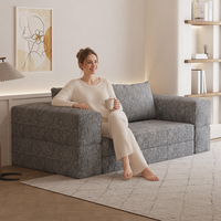 Zenmoon Canapé-lit compressé monoplace en tissu, double usage, pour appartement et entrepôt, modèle d'exportation, vente en gros pour le commerce transfrontalier