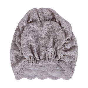 HZM-61294 Bonnets intérieurs musulmans pour femmes, couvre-chefs en dentelle brillante, bonnets extensibles, turbans, bonnets de chimiothérapie, couvre-têtes - Product Image 4