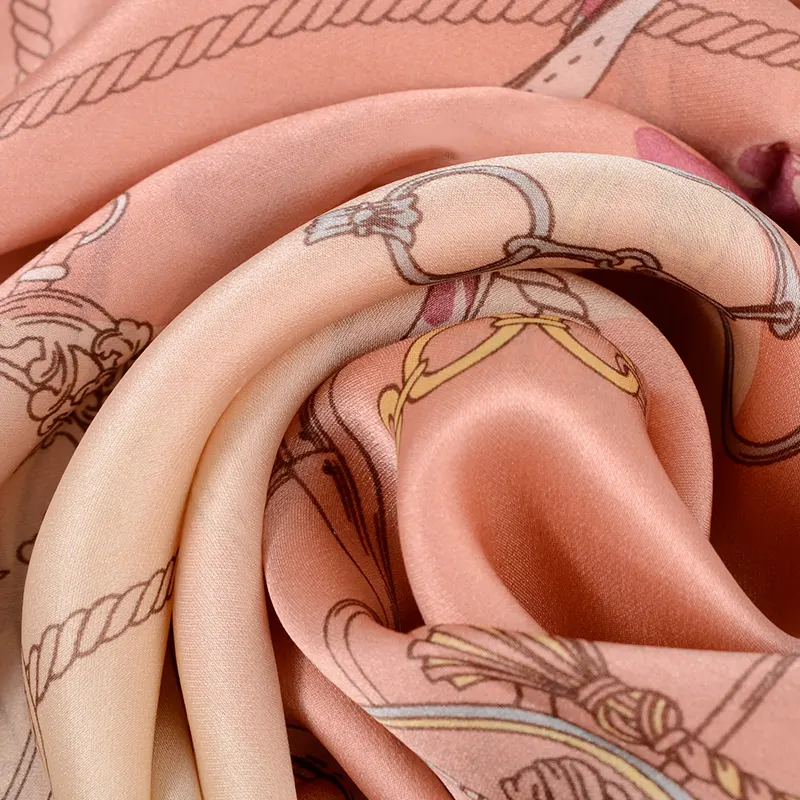2024 bán buôn handmade cô gái 'khăn choàng dài tùy chỉnh in kỹ thuật số 100% Khăn lụa cho phụ nữ