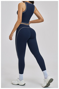 Ensembles de fitness pour femmes à séchage rapide, soutien-gorge de yoga dos nu, leggings taille haute effet push-up, vêtements de sport pour la gym - Product Image 3