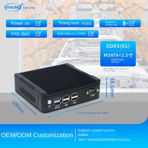 Yanling N3 Mini Industrial DDR3 US/EU Plug SSD Dual Network Low Power Consumption Fanless <strong>Embedded</strong> Computer New - Product Image 5