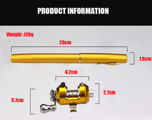 <strong>Wholesale</strong> 2 Colors Metal Handle Telescopic <strong>Pen</strong> Ice <strong>Fishing</strong> <strong>Rods</strong> with Spinning Reel Combo Set <strong>fishing</strong> <strong>rod</strong> - Product Image 6